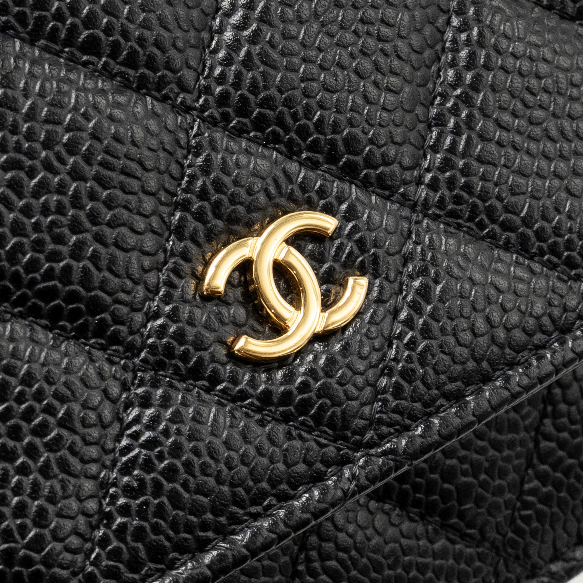 CHANEL CLASSIC WALLET ON CHAIN CAVIAR BLACK GHW