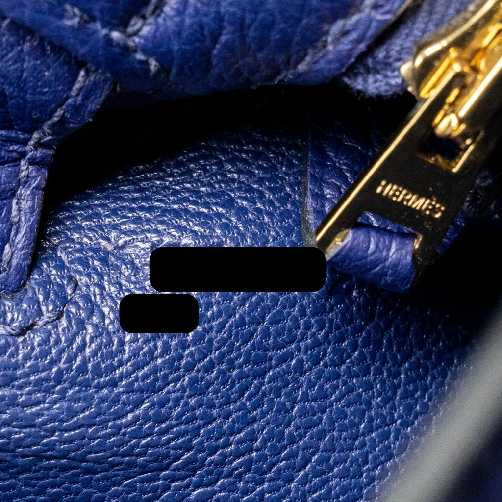 HERMES KELLY 25 TOGO BLUE GHW