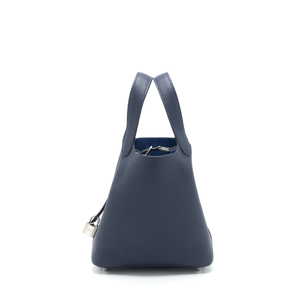 HERMES PICOTIN 18 LOCK BAG CLEMENCE BLUE NUIT SHW