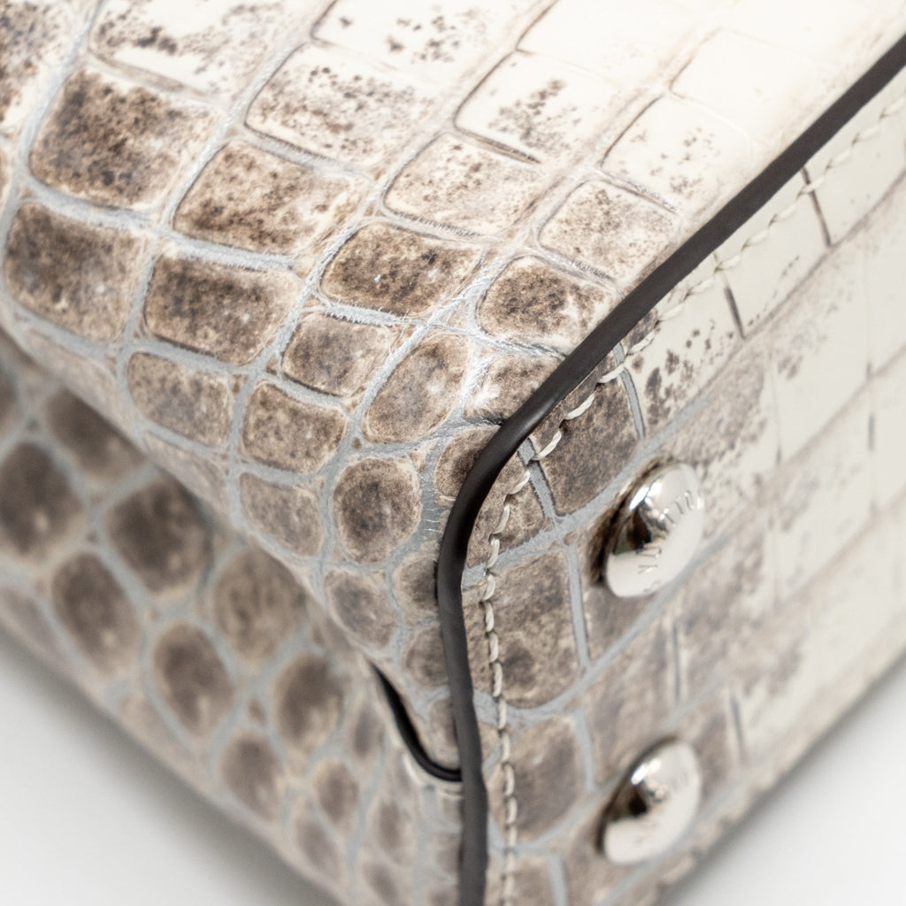 LOUIS VUITTON CAPUCINES MINI HIMALAYAN CROCODILE WHITE SHW