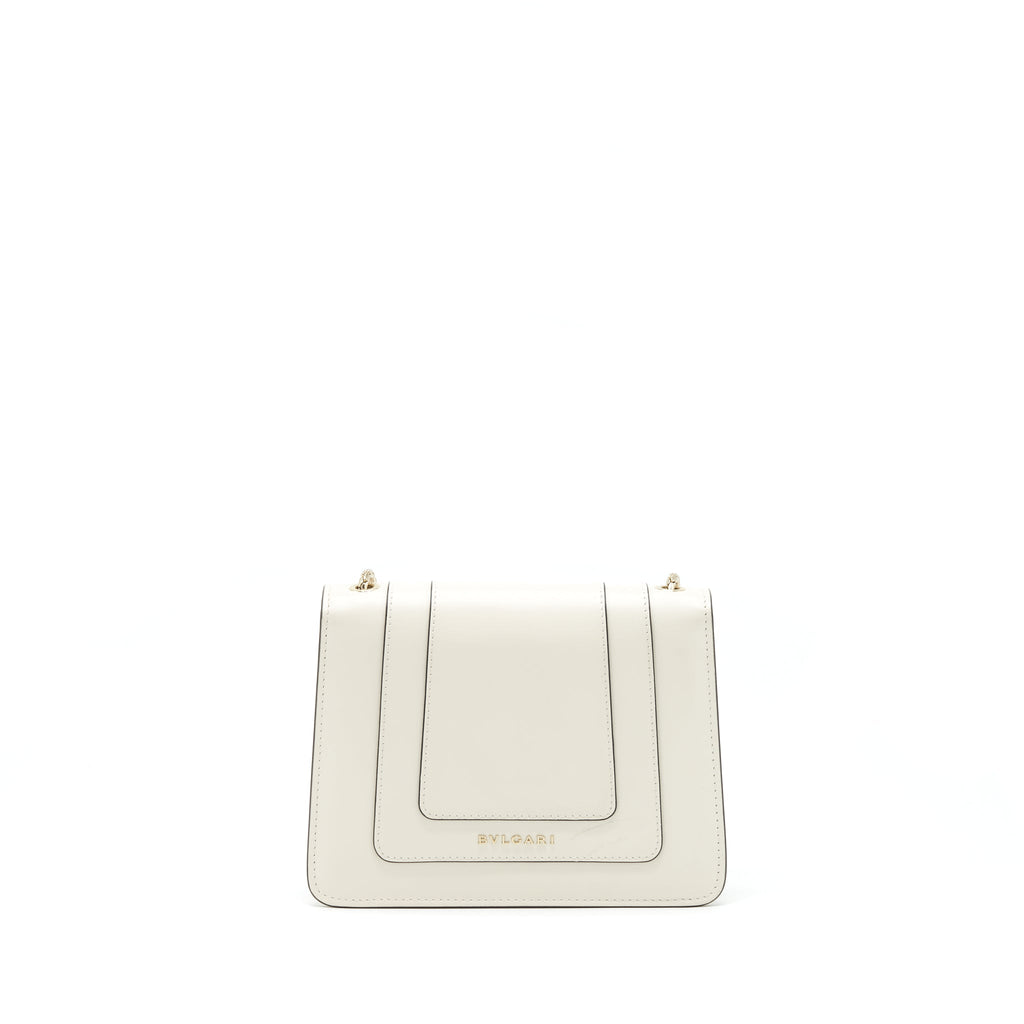 BVLGARI SERPENTI CROSS BODY BAG WHITE