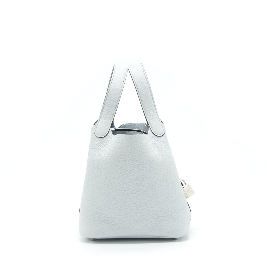 HERMES PICOTIN LOCK 18 BAG CLEMENCE BLEU PALE SHW