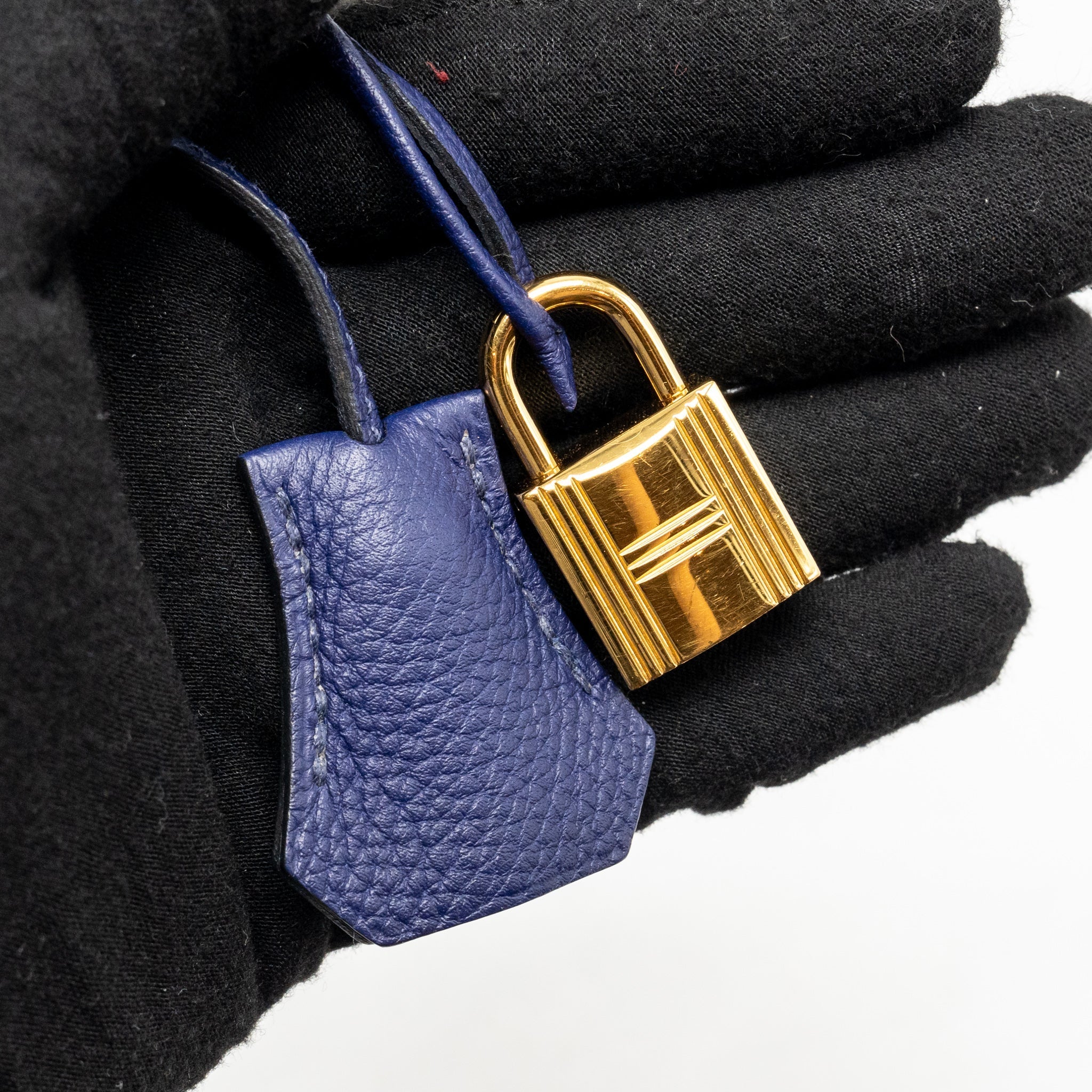 HERMES KELLY 25 TOGO BLUE GHW