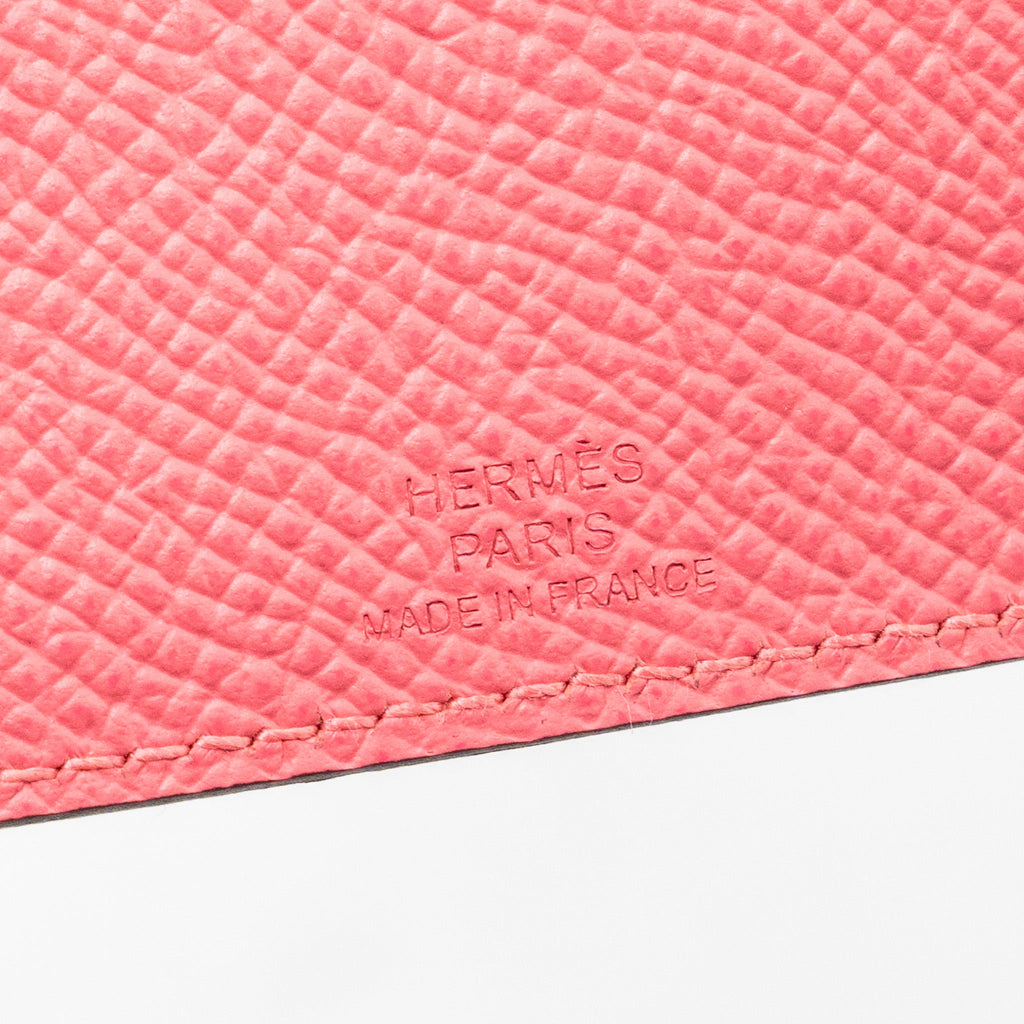 HERMES TARMAC PASSPORT HOLDER EPSOM ROSE AZALEE SHW