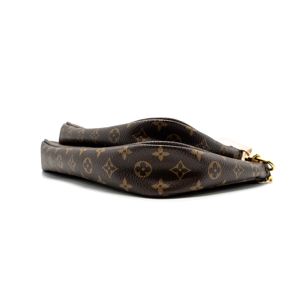 LOUIS VUITTON MULTI POCHETTE ROSE CLAIR STRAP MONOGRAM CANVAS GHW