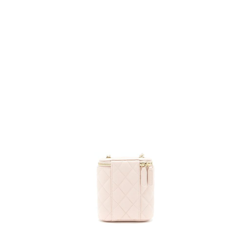 CHANEL 21C VERTICAL VANITY ON CHAIN CAVIAR LIGHT PINK LGHW