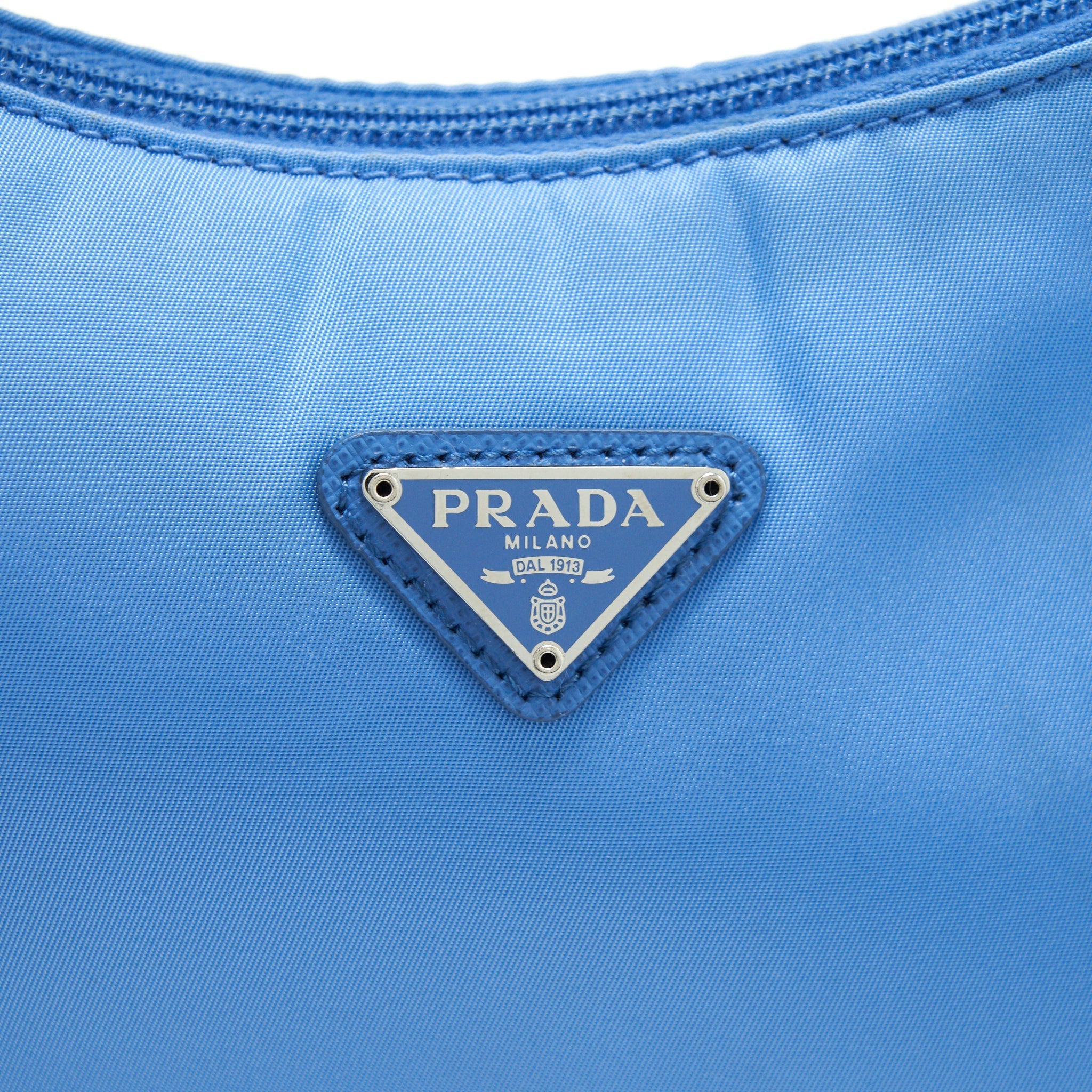 PRADA NYLON SHOULDER BAG BLUE