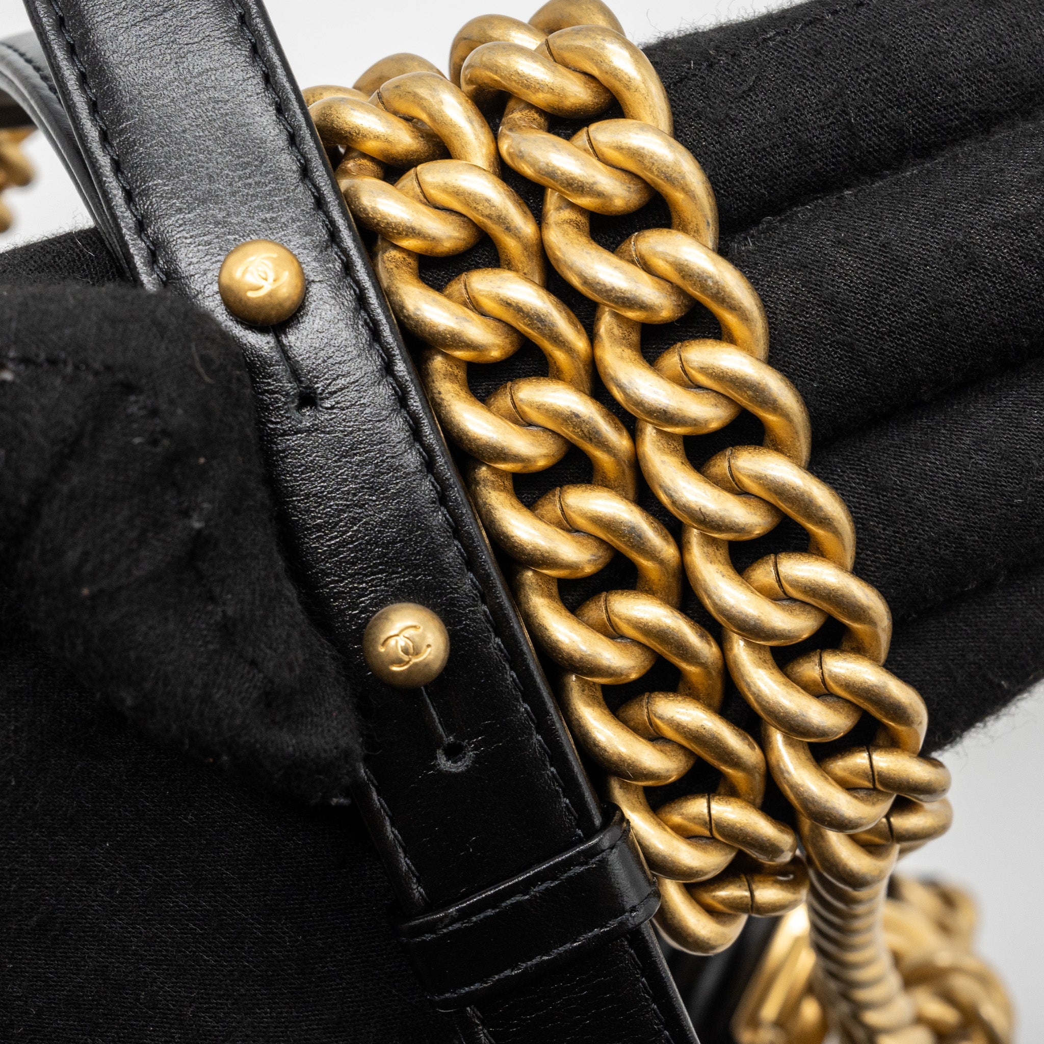 CHANEL MINI SQUARE BOY BAG LIMITED EDITION CALFSKIN BLACK GHW (MICROCHIP)