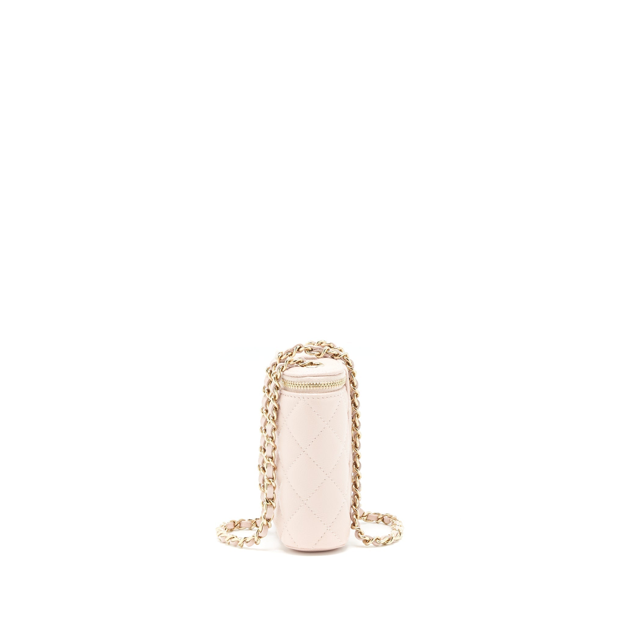 CHANEL 21C VERTICAL VANITY ON CHAIN CAVIAR LIGHT PINK LGHW