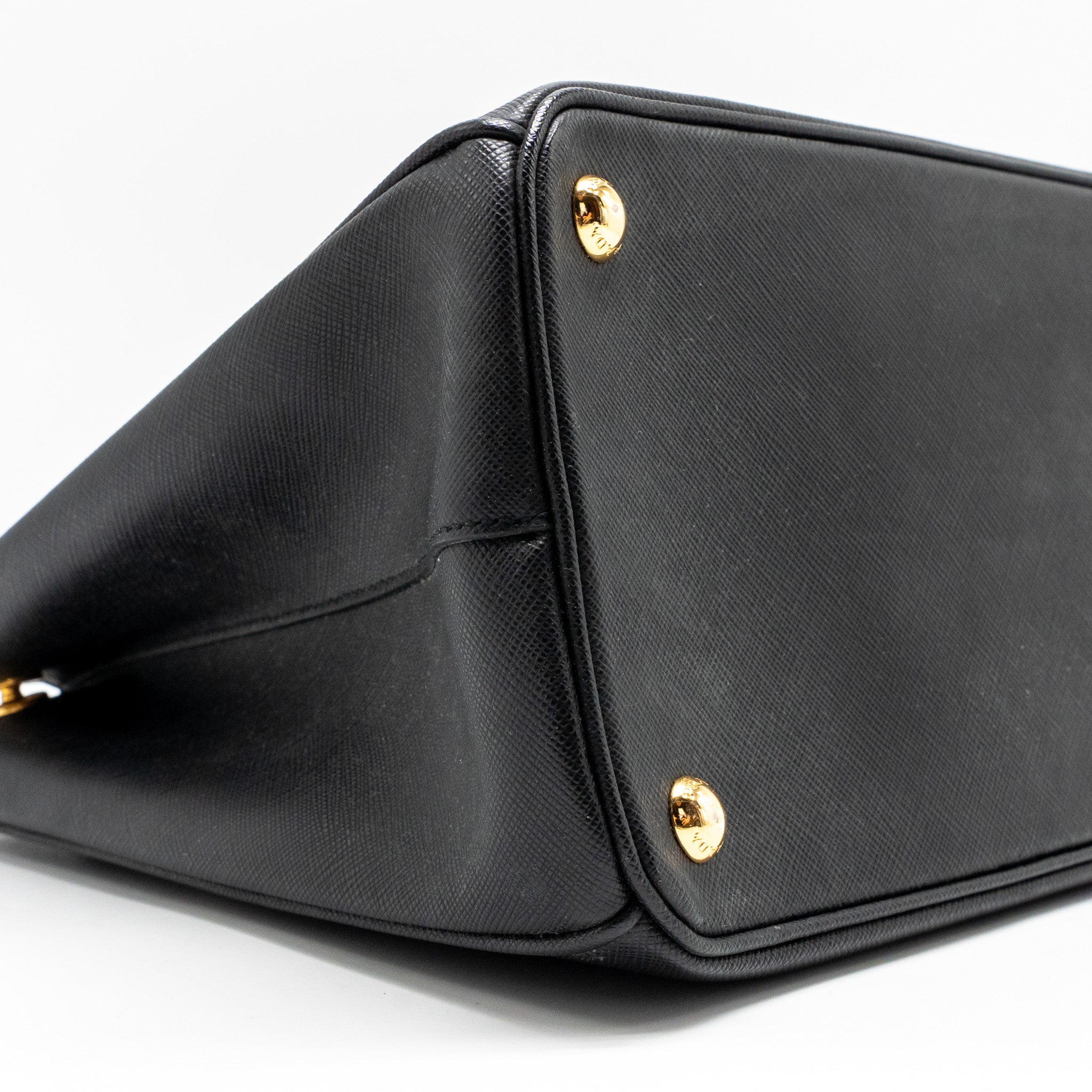 PRADA LARGE SAFFIANO TOTE BAG GALLERIA SAFFIANO LEATHER BLACK GHW