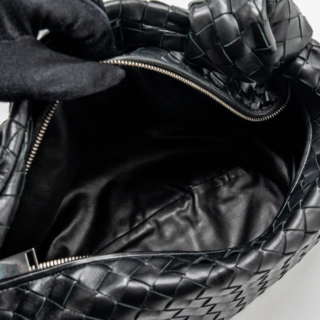 BOTTEGA VENETA SMALL JODIE LAMBSKIN BLACK SHW