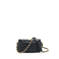 CHANEL SMALL CC WRAPPED STRAP BAG LAMBSKIN BLACK IN CRUMPLED GHW