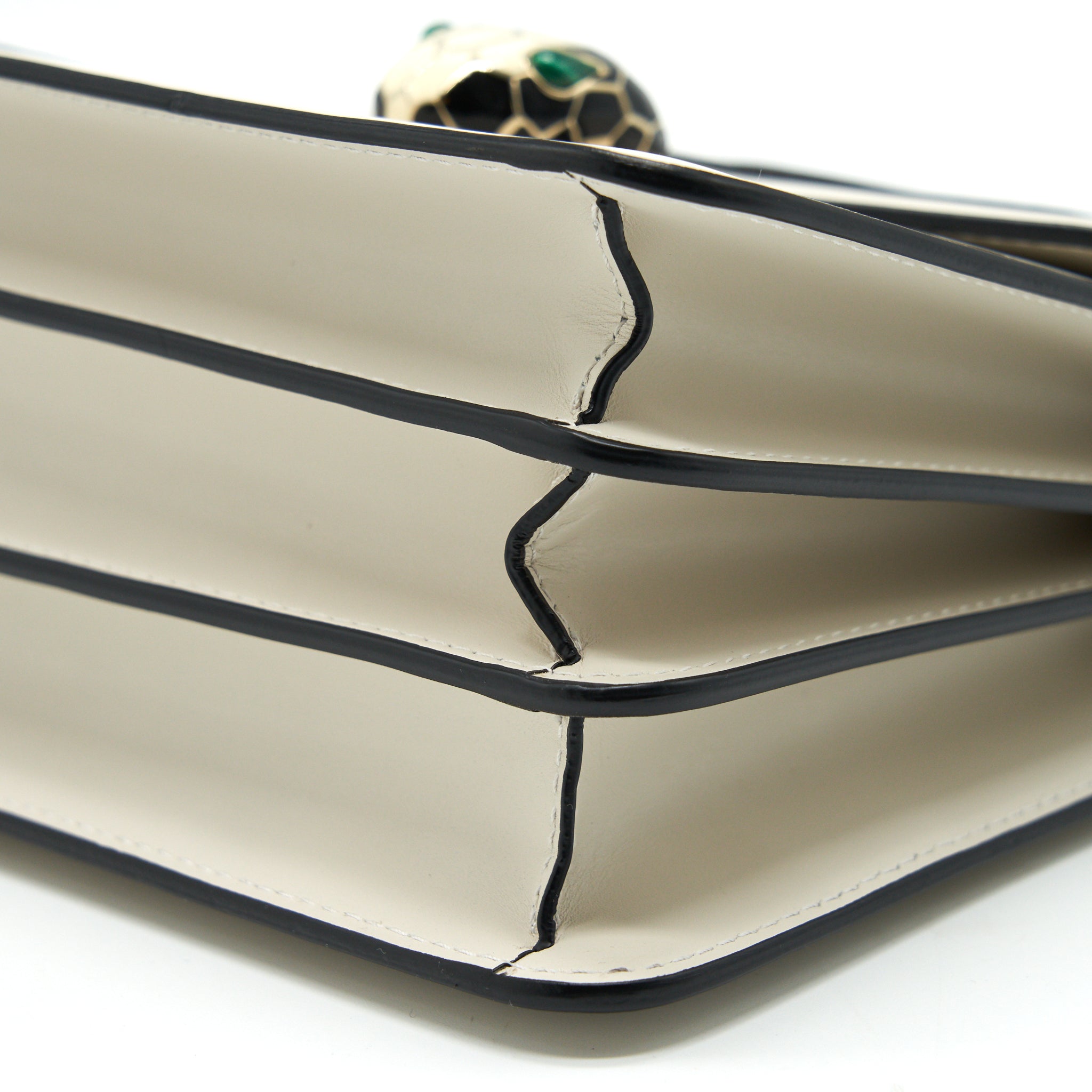 BVLGARI SERPENTI FOREVER CROSSBODY BAG WITH HANDLE WHITE