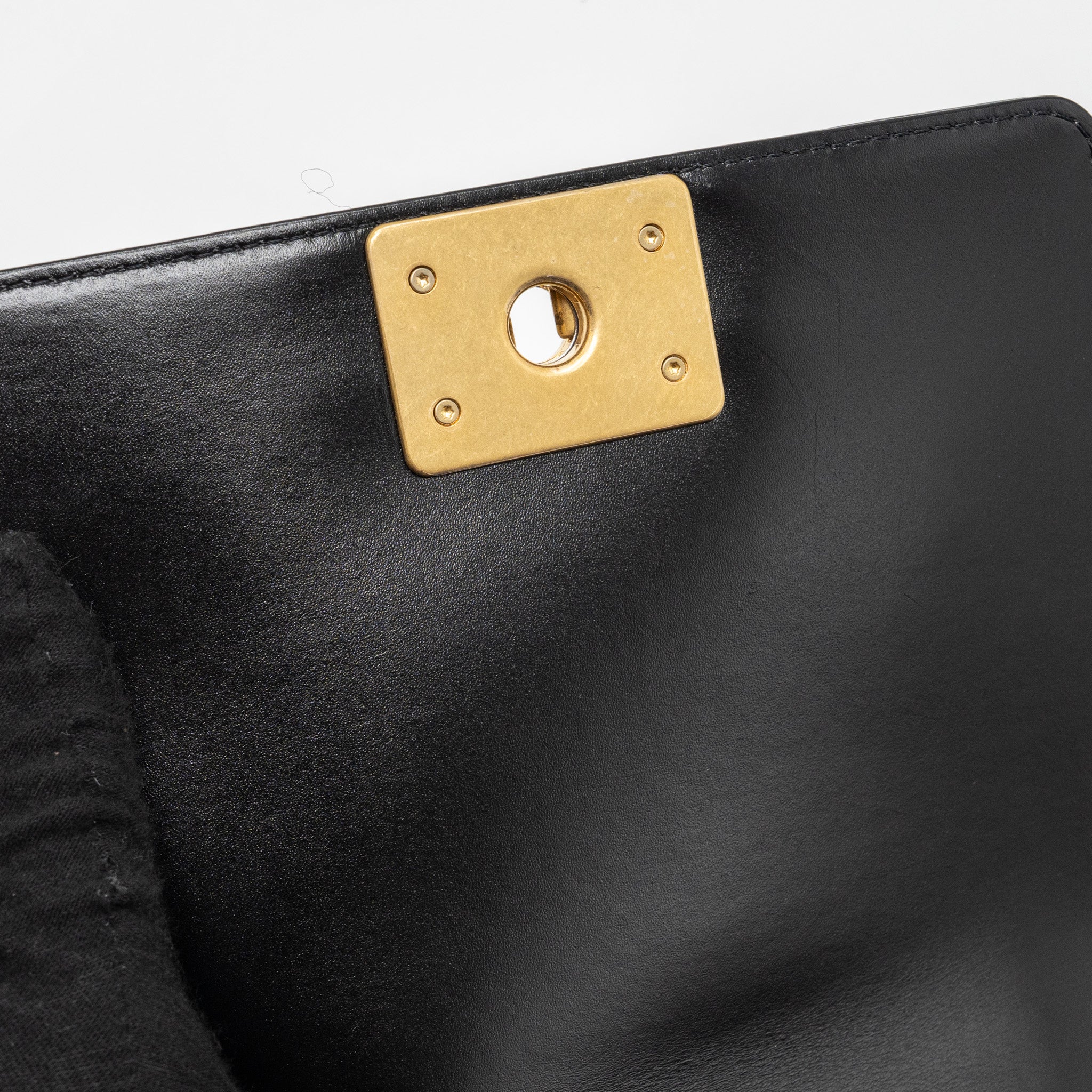 CHANEL MINI SQUARE BOY BAG LIMITED EDITION CALFSKIN BLACK GHW (MICROCHIP)