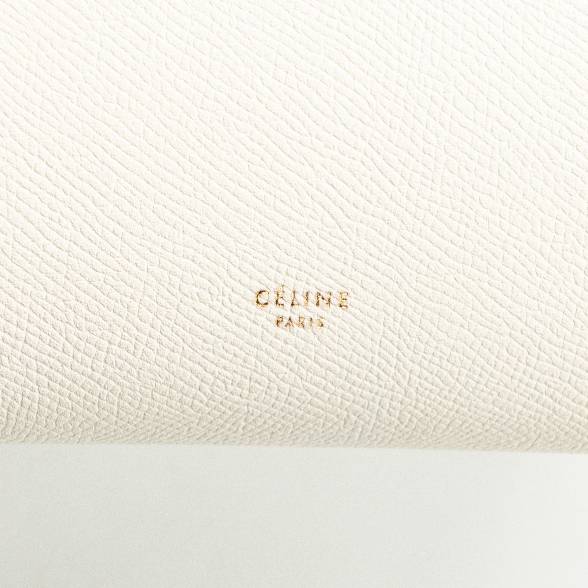 CELINE MINI BELT BAG GRAINED CALFSKIN WHITE GHW