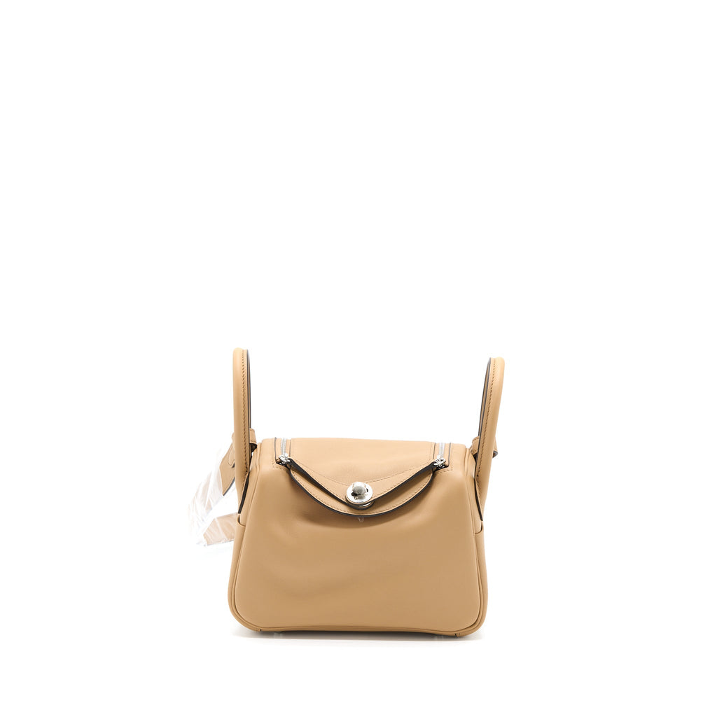 HERMES MINI LINDY SWIFT CHAI / MAUVE SYLVESTRE SHW