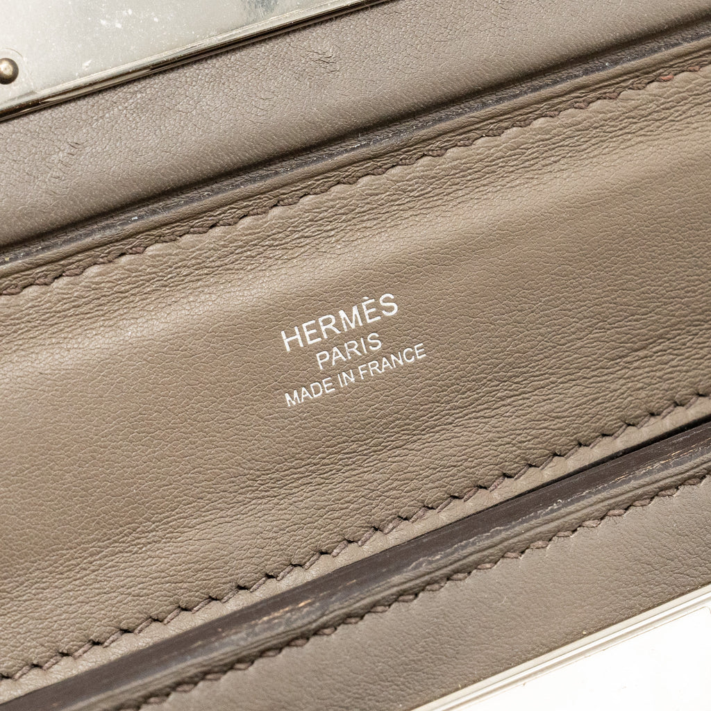 HERMES MINI 2424 24/24-21 BAG EVERCOLOR / SWIFT GRIS ETAIN SHW
