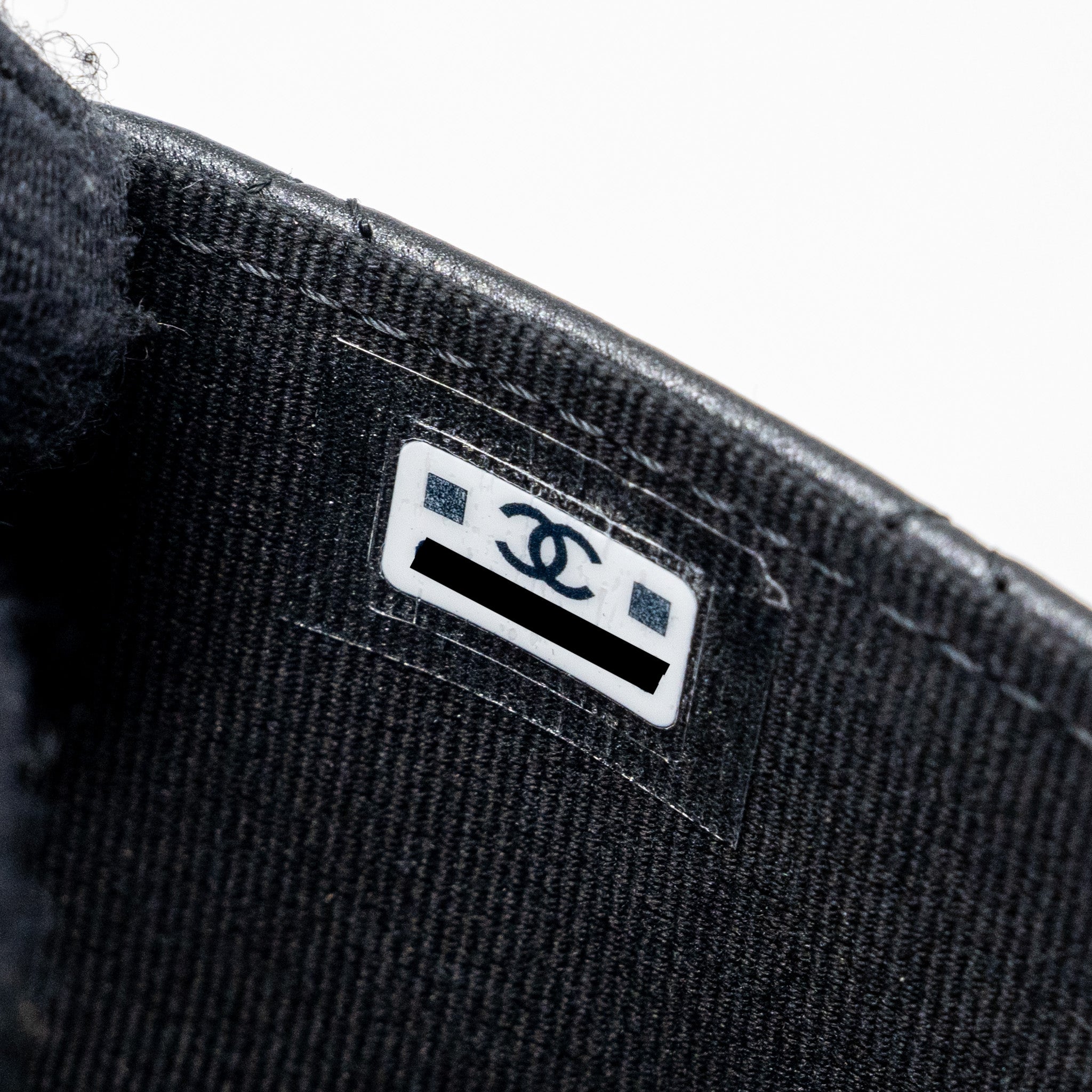 CHANEL CLASSIC FLAP CARD HOLDER LAMBSKIN SO BLACK SHW (MICROCHIP)