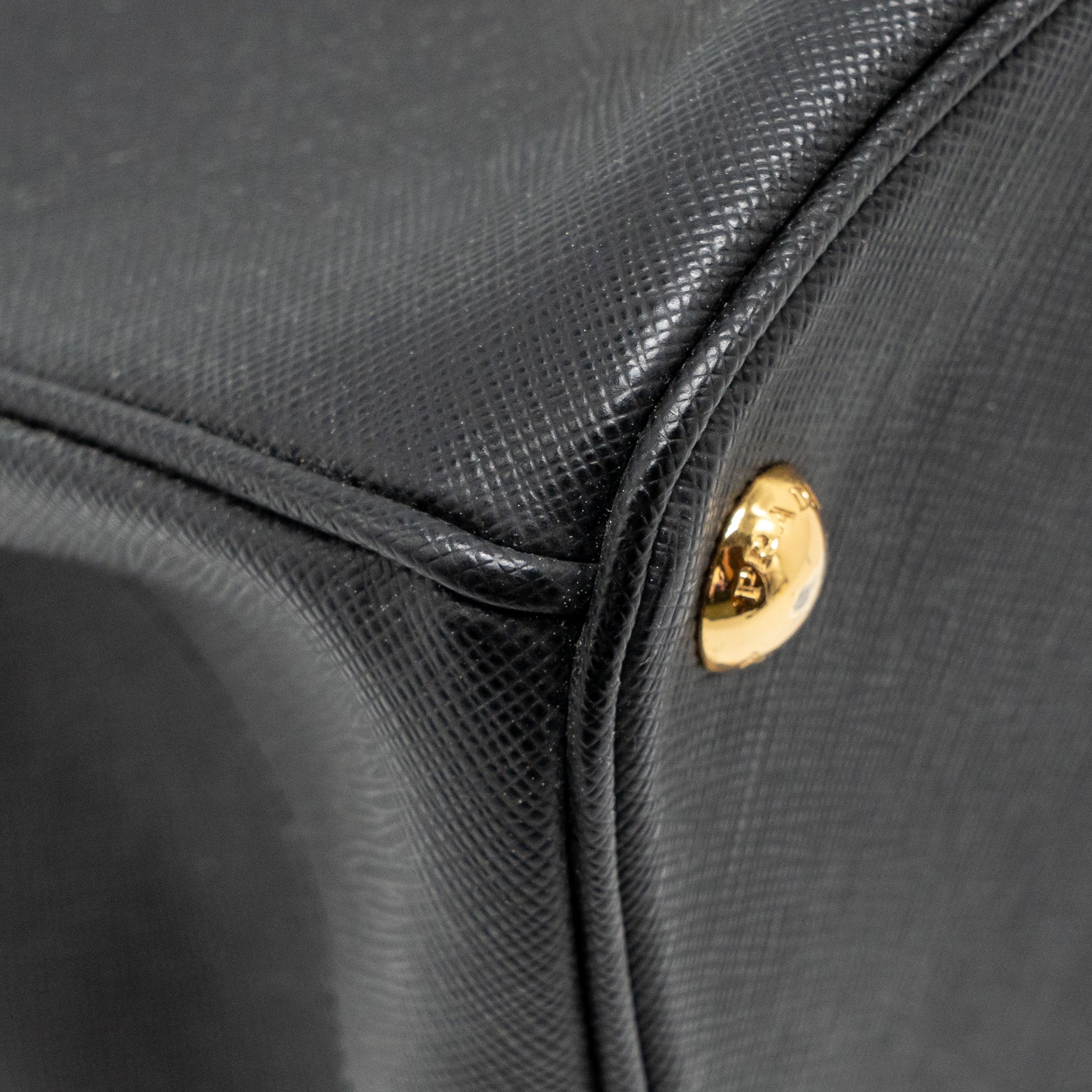 PRADA LARGE SAFFIANO TOTE BAG GALLERIA SAFFIANO LEATHER BLACK GHW