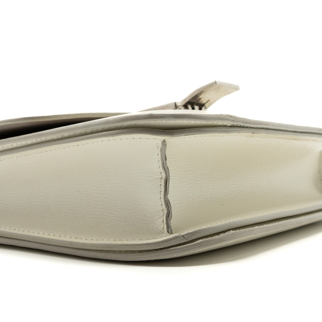 CELINE MEDIUM CLASSIC BOX BAG CALFSKIN WHITE SHW