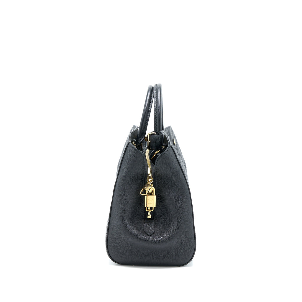 LOUIS VUITTON MONTAIGNE MM MONOGRAM EMPREINTE BLACK GHW