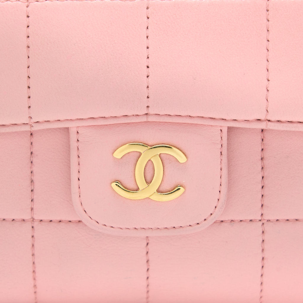 CHANEL CAMELLIA MINI FLAP BAG LAMBSKIN PINK GHW