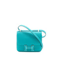 HERMES CONSTANCE 24 EPSOM 7F BLUE PAON/6W MENTHE ENAMEL HARDWARE