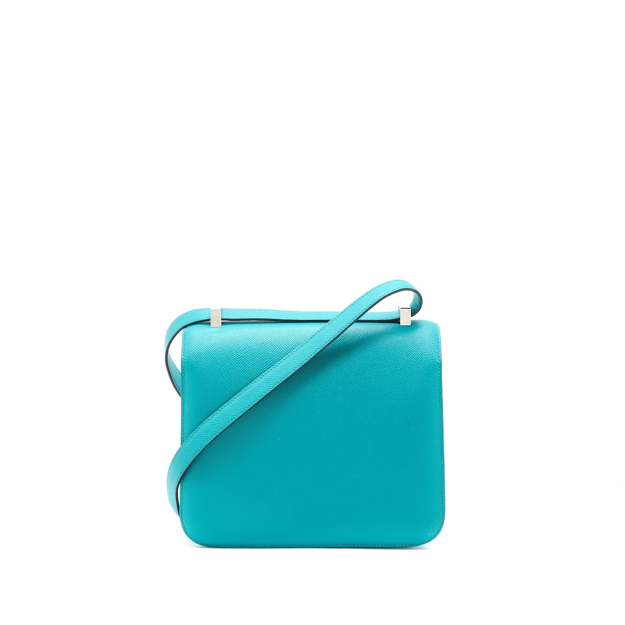 HERMES CONSTANCE 24 EPSOM 7F BLUE PAON/6W MENTHE ENAMEL HARDWARE