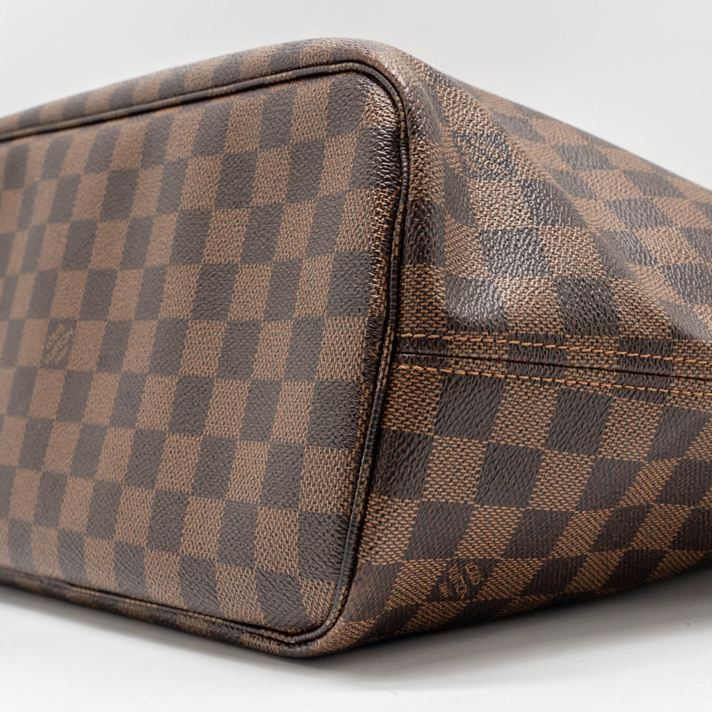 LOUIS VUITTON NEVERFULL MM DAMIER EBENE CANVAS GHW