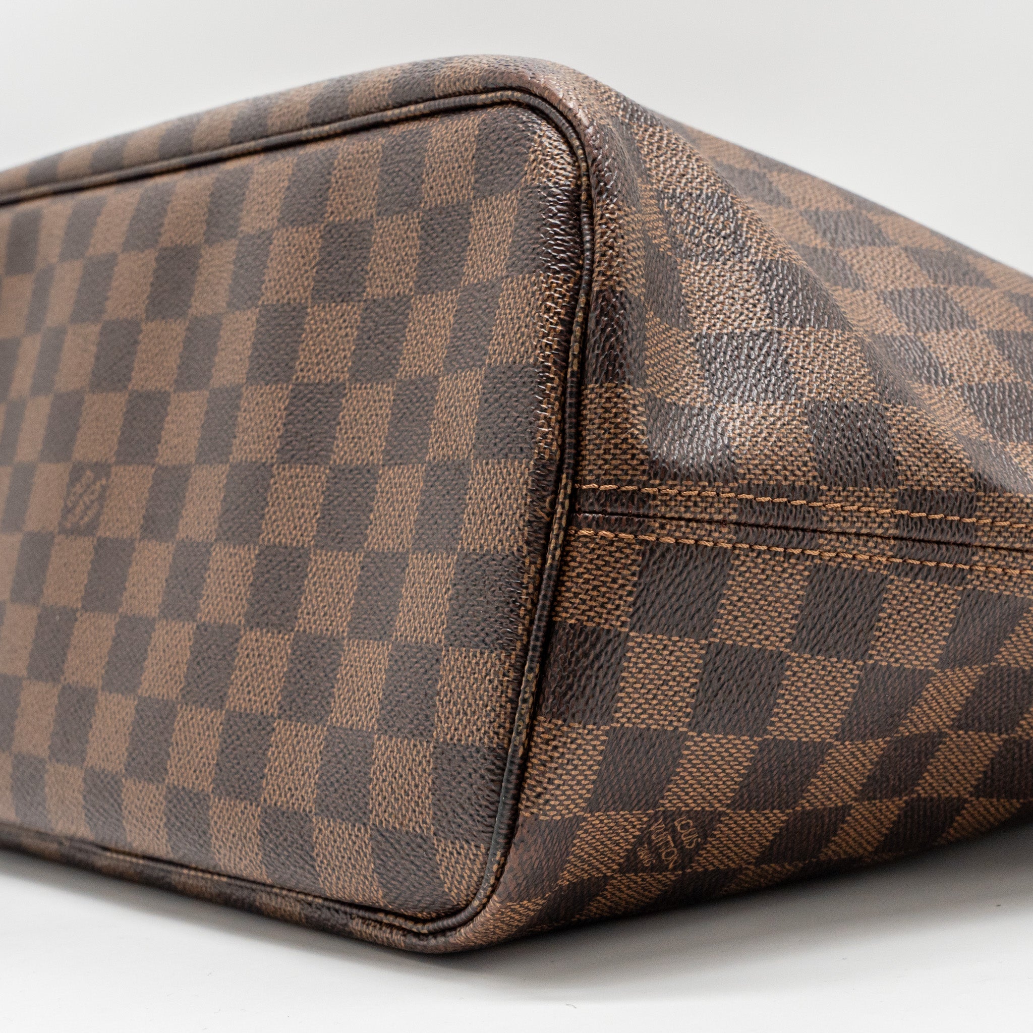 LOUIS VUITTON NEVERFULL MM DAMIER EBENE CANVAS GHW