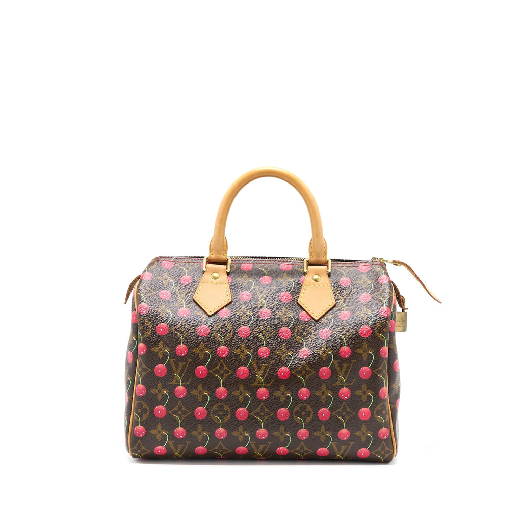 LOUIS VUITTON SPEEDY 25 CHERRY BLOSSOM MONOGRAM CANVAS GHW
