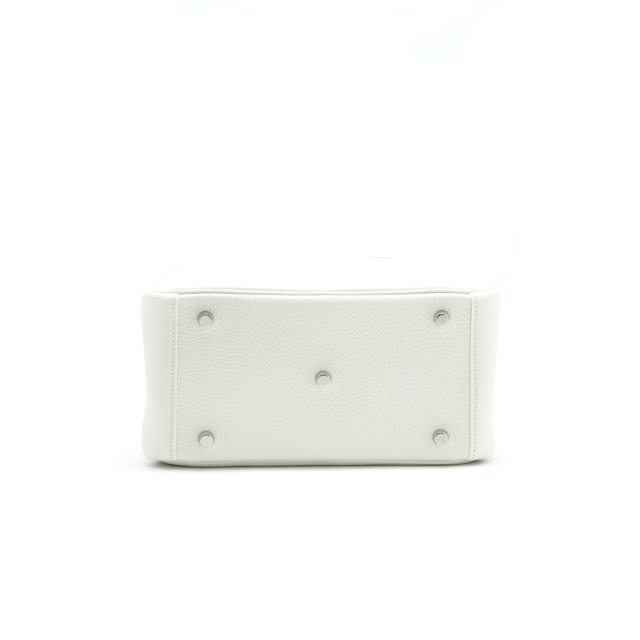 HERMES LINDY 26 CLEMENCE LEATHER BLANC WITH SHW