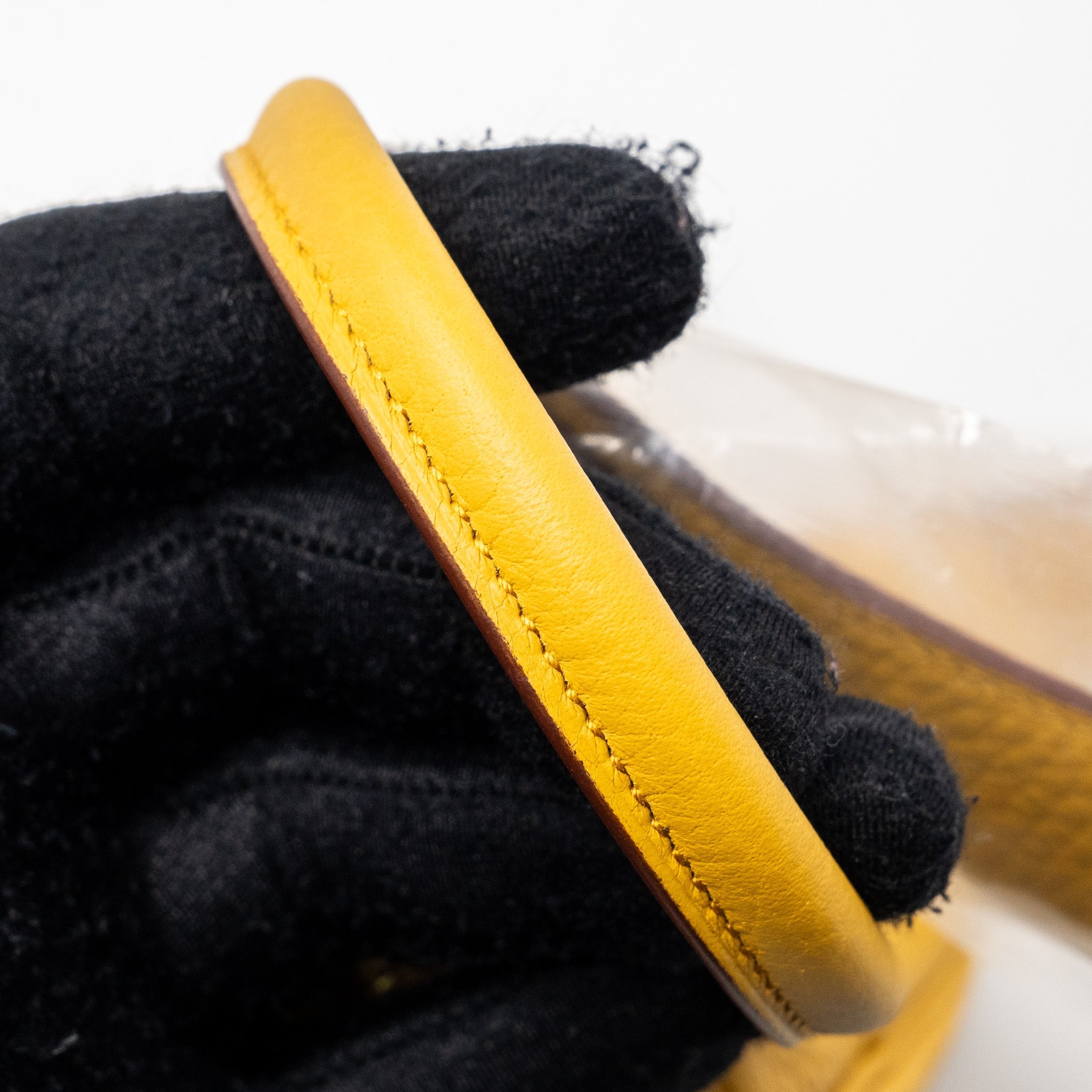 HERMES MINI LINDY CLEMENCE JAUNE AMBER GHW