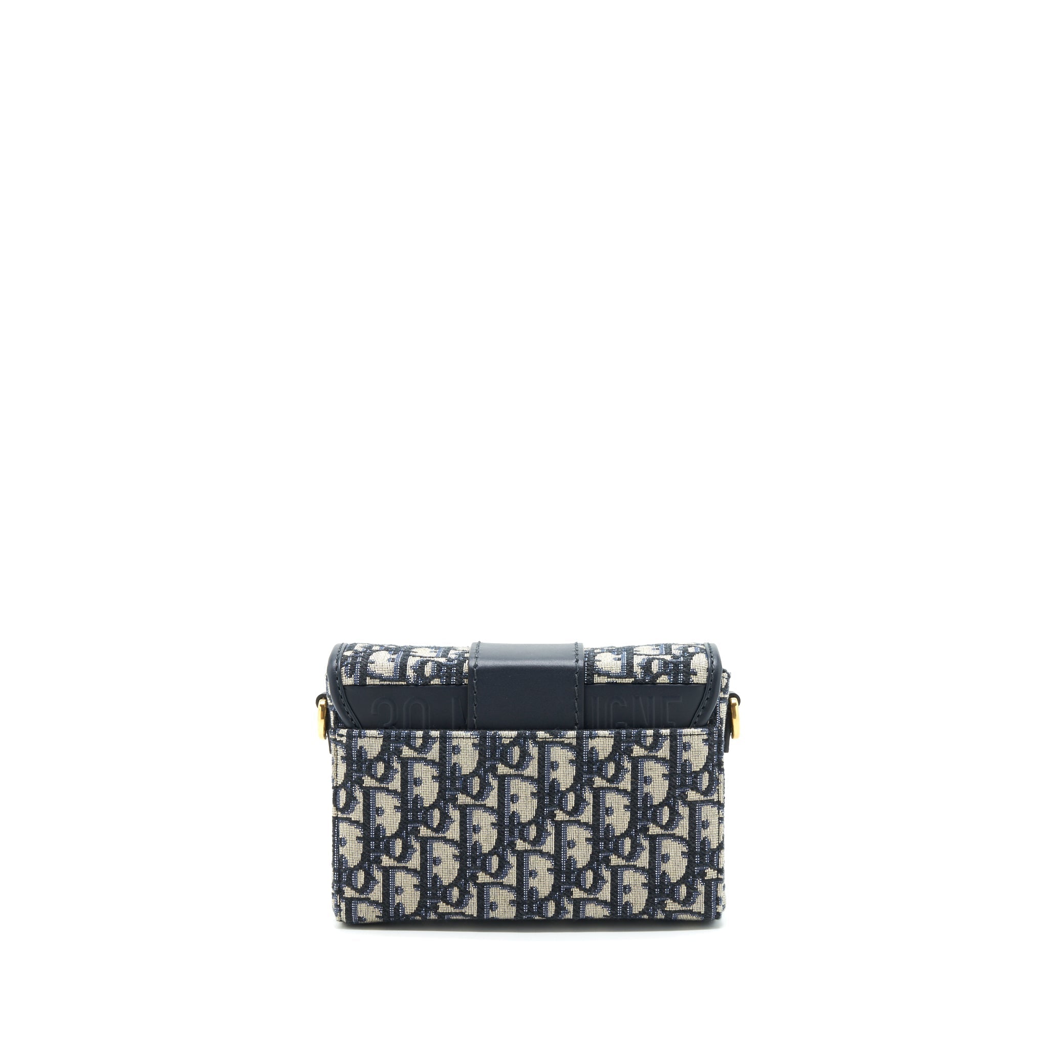 DIOR 30 MONTAIGNE MINI BOX BAG BLUE OBLIQUE