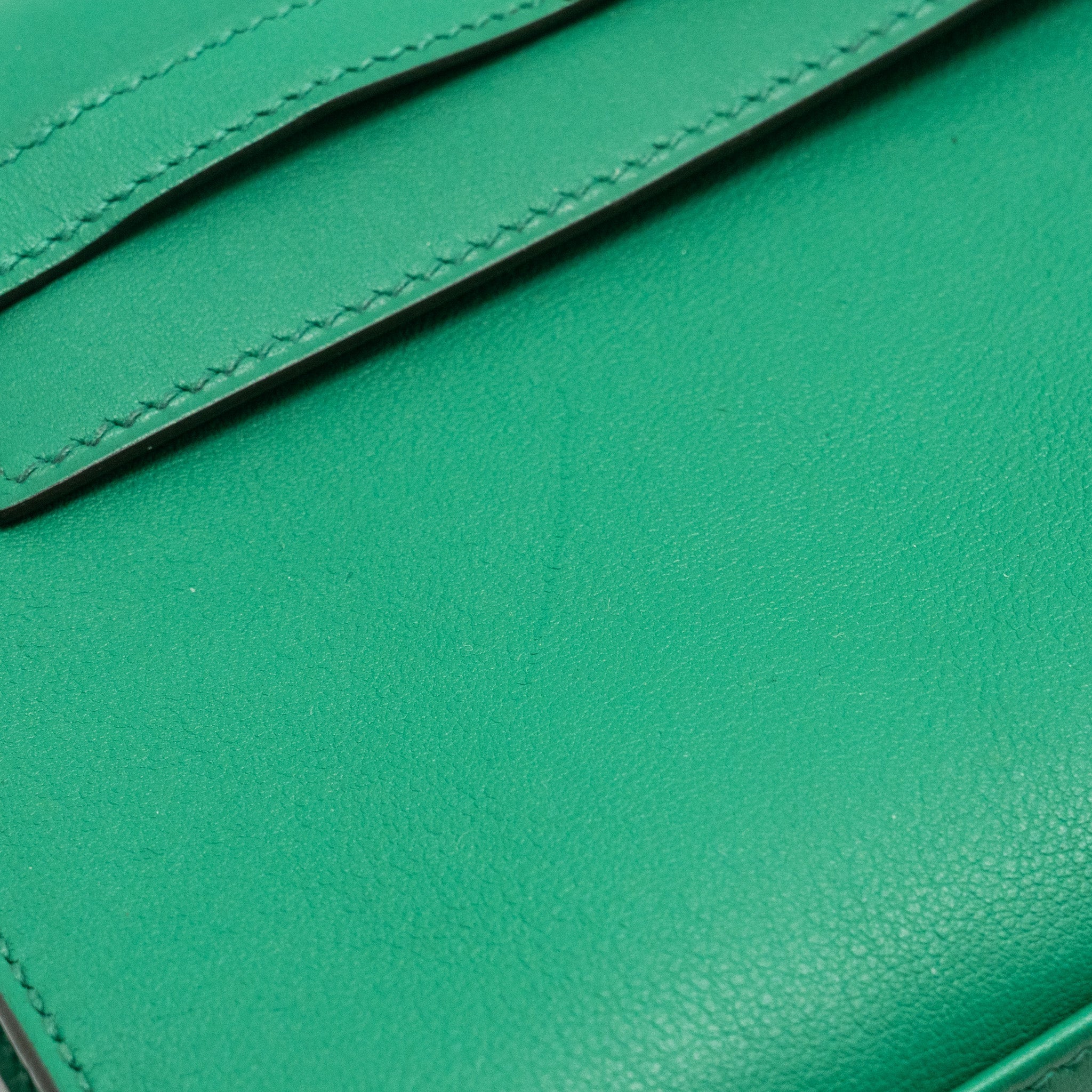 HERMES KELLY POCHETTE SWIFT VERT VERTIGO GHW