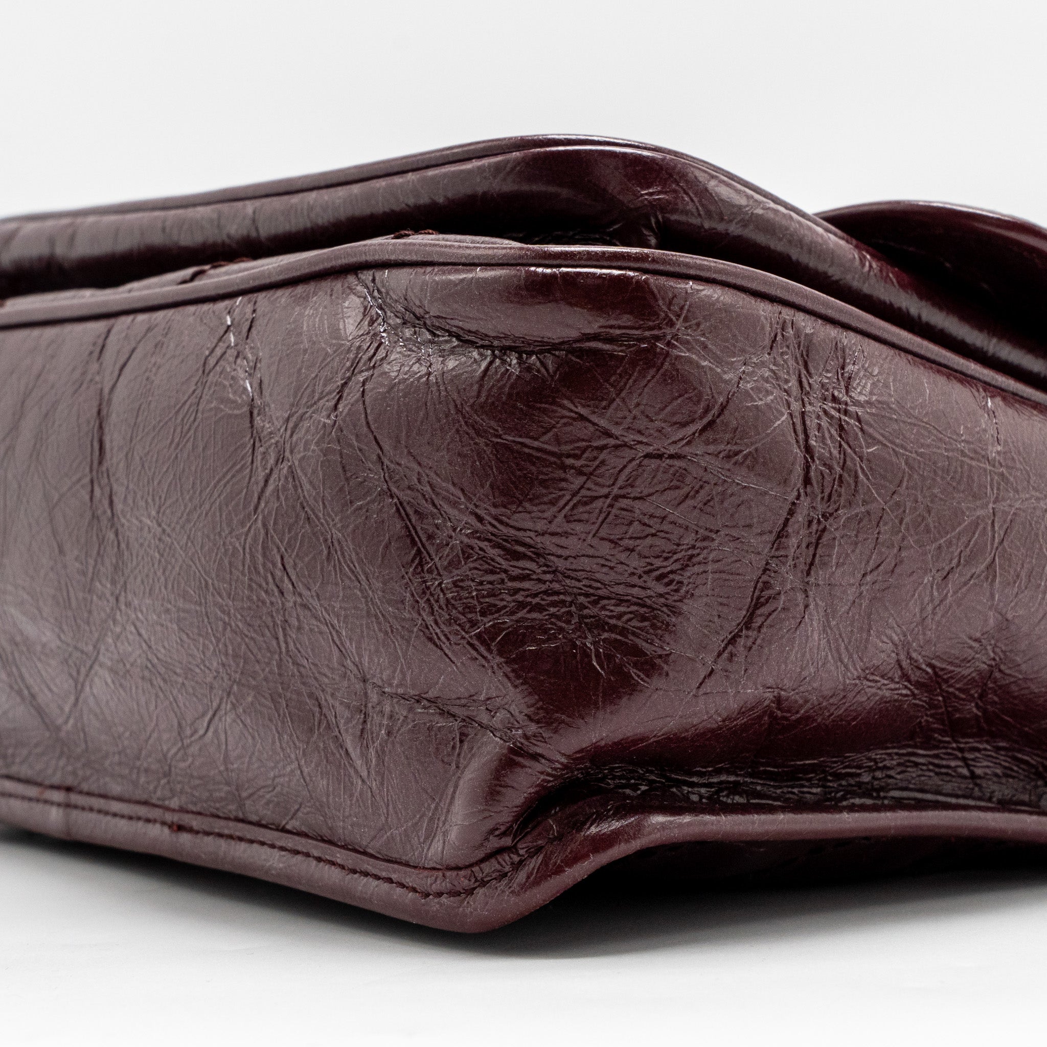 SAINT LAURENT YSL MEDIUM NIKI SHOULDER BAG CALFSKIN BURGUNDY RUTHENIUM SHW