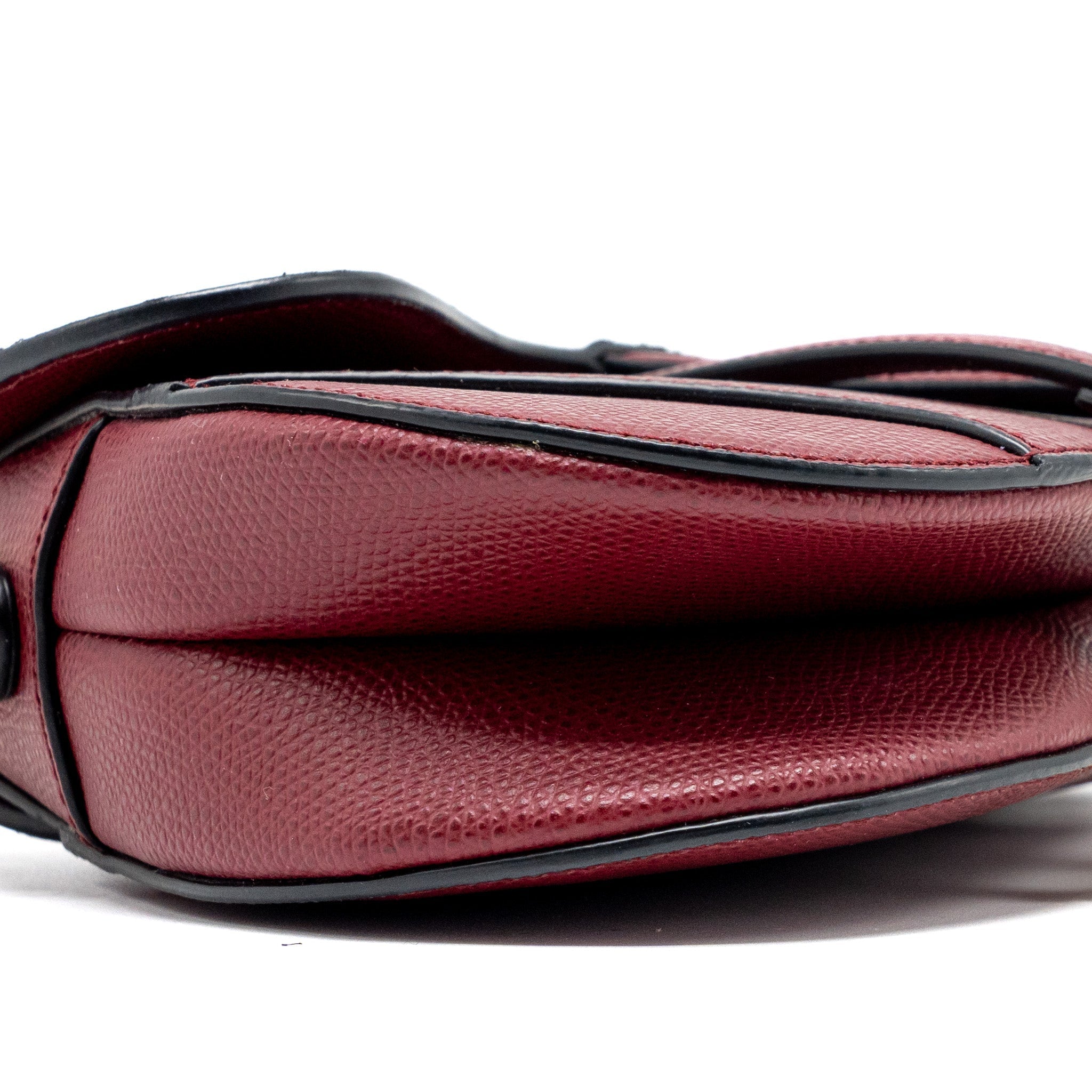 DIOR MINI SADDLE BAG CALFSKIN RED GHW