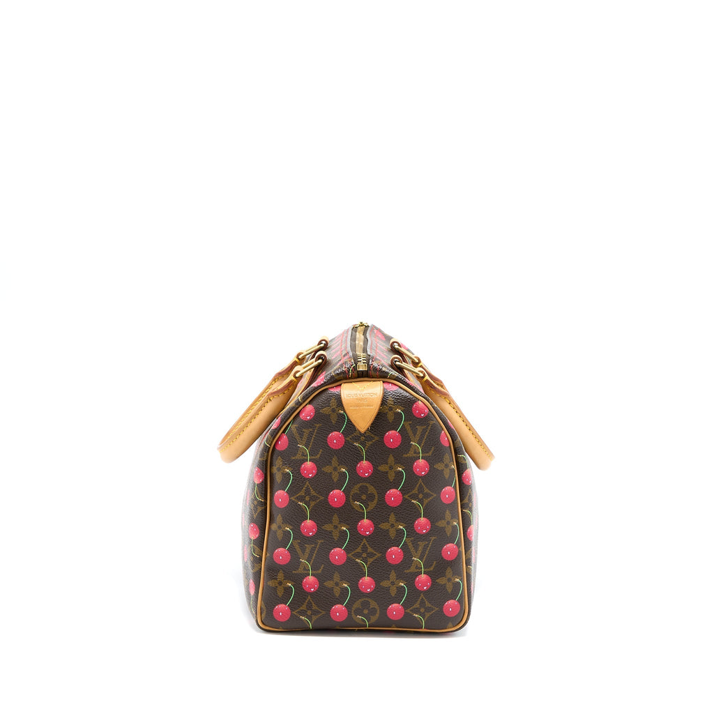LOUIS VUITTON SPEEDY 25 CHERRY BLOSSOM MONOGRAM CANVAS GHW