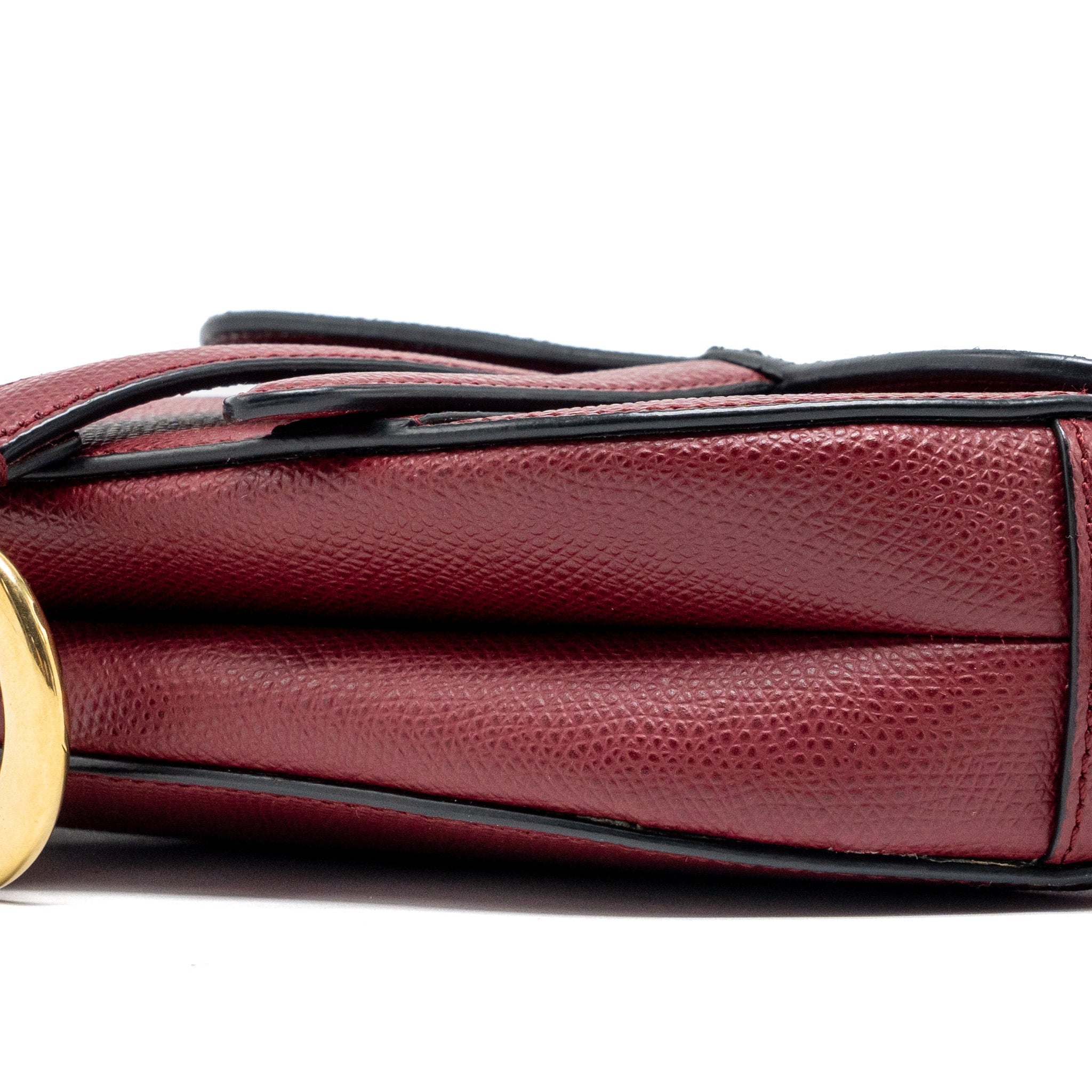 DIOR MINI SADDLE BAG CALFSKIN RED GHW