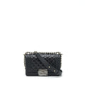 CHANEL SMALL BOY BAG CAVIAR BLACK RUTHENIUM SLIVER HARDWARE (MICROCHIP）