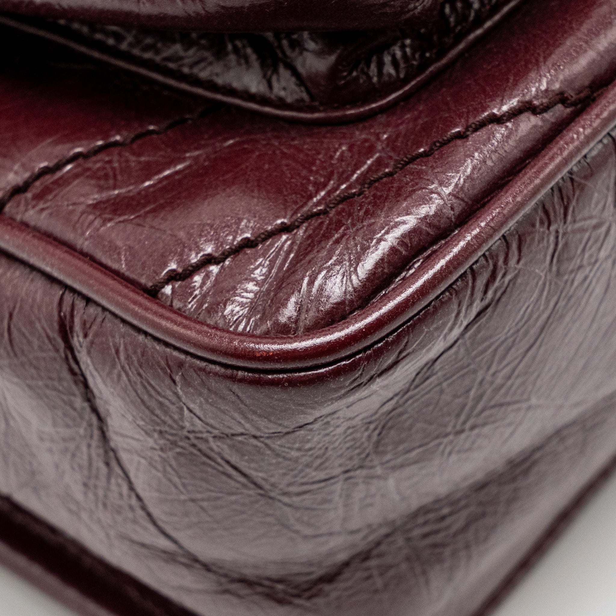 SAINT LAURENT YSL MEDIUM NIKI SHOULDER BAG CALFSKIN BURGUNDY RUTHENIUM SHW