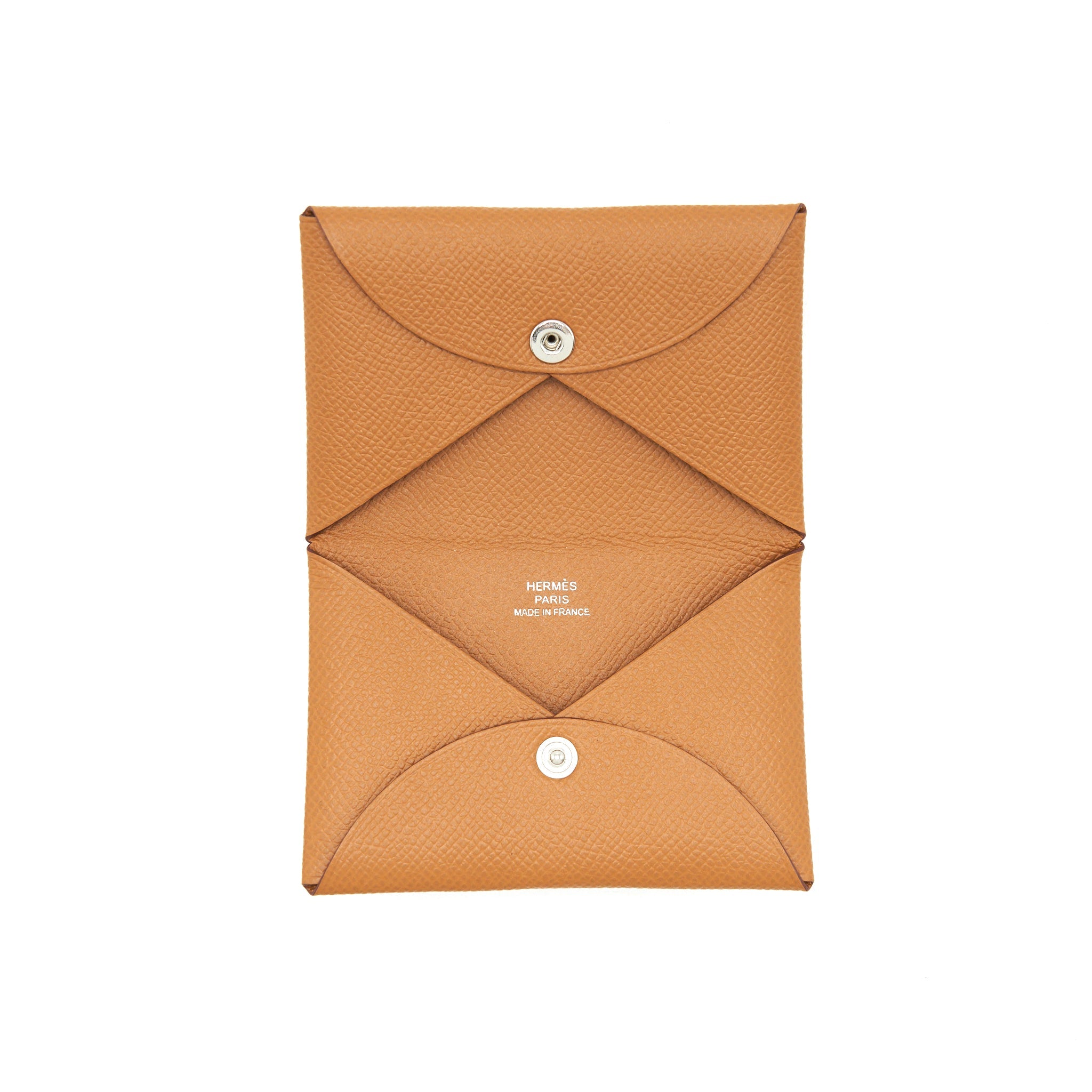 HERMES CALVI CARD HOLDER EPSOM GOLD
