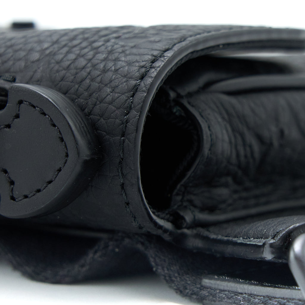 LOUIS VUITTON S LOCK SLINGBAG MONOGRAM-EMBOSSED TAURILLON BLACK BLACK HARDWARE (NEW VERSION)