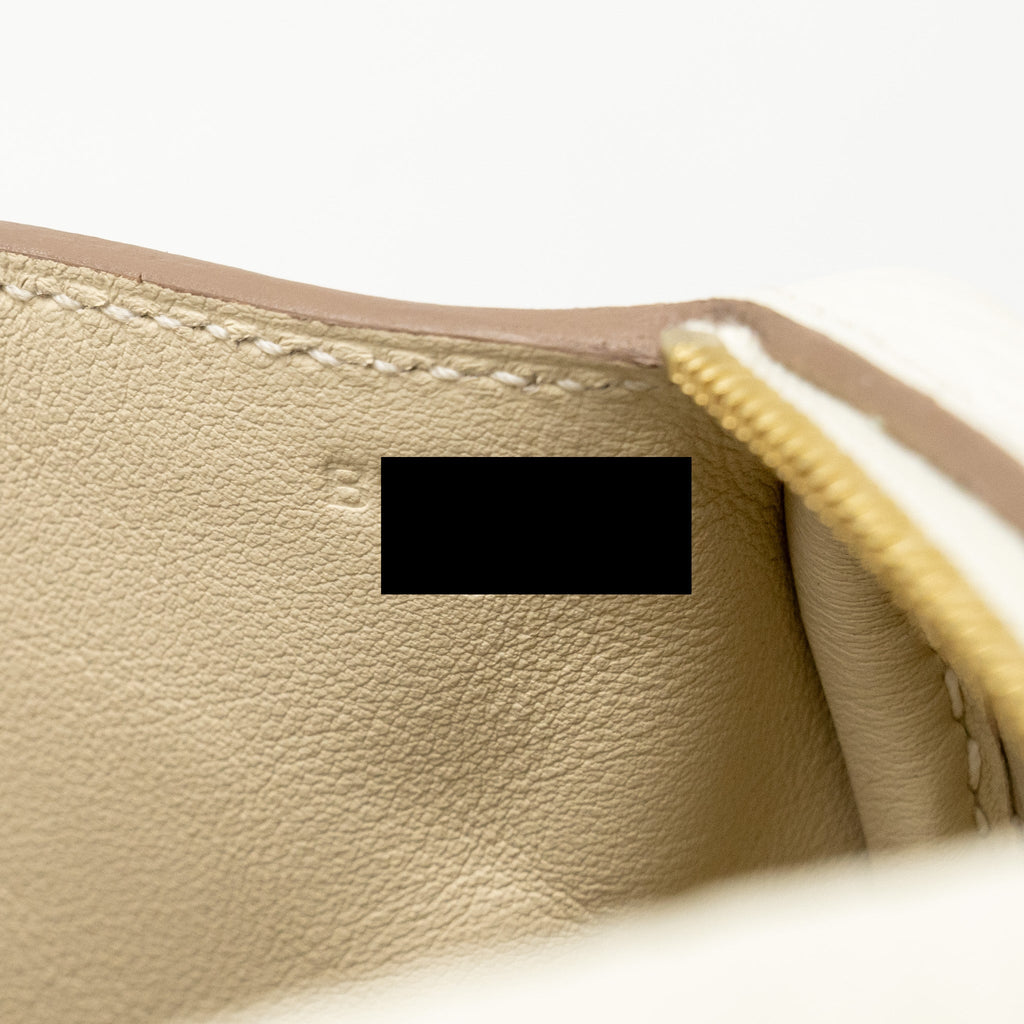 HERMES MINI LINDY CLEMENCE MUSHROOM / NATA WITH MULTICOLOR STRAP GHW
