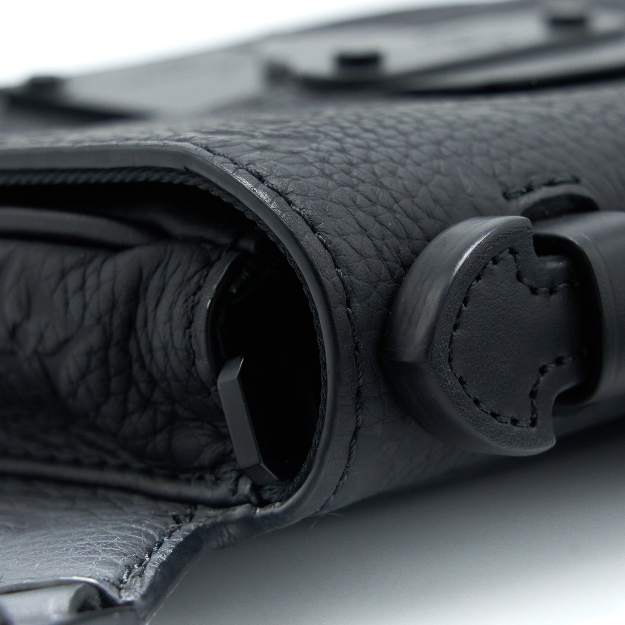 LOUIS VUITTON S LOCK SLINGBAG MONOGRAM-EMBOSSED TAURILLON BLACK BLACK HARDWARE (NEW VERSION)