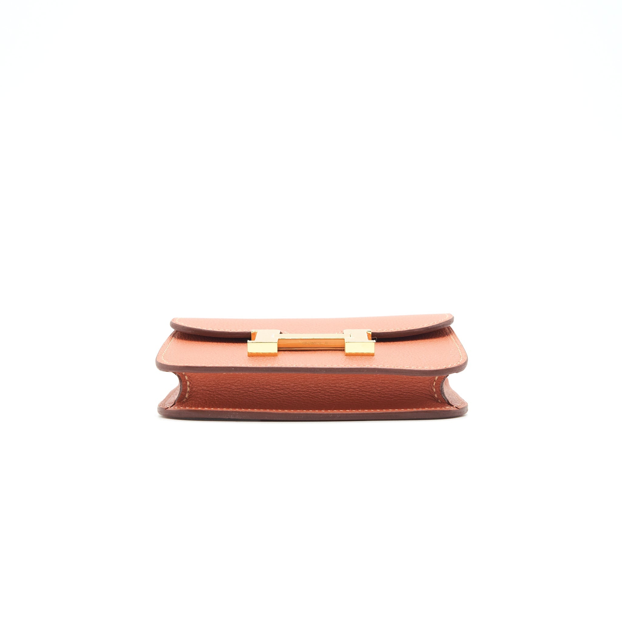 HERMES SLIM WALLET EVERCOLOR BLUSH/ BLUE FRIDA GHW