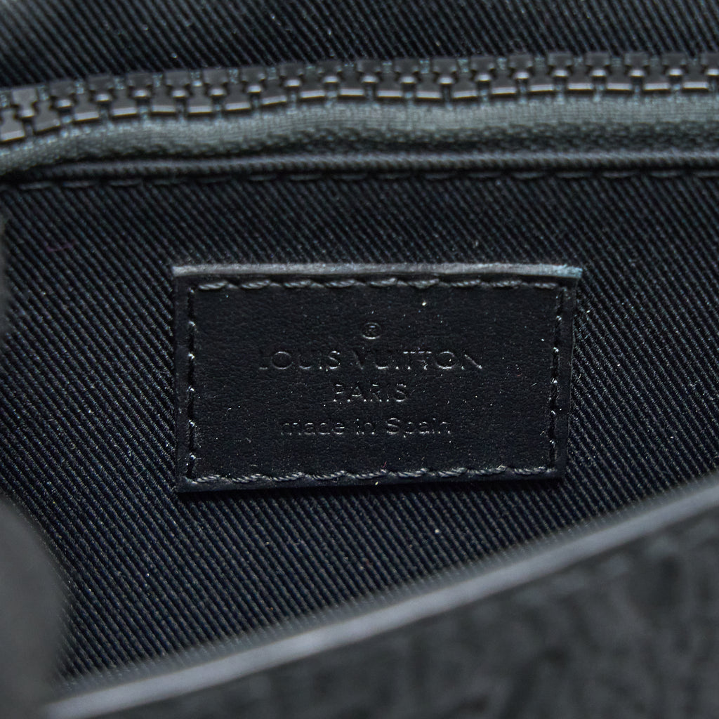LOUIS VUITTON S LOCK SLINGBAG MONOGRAM-EMBOSSED TAURILLON BLACK BLACK HARDWARE (NEW VERSION)