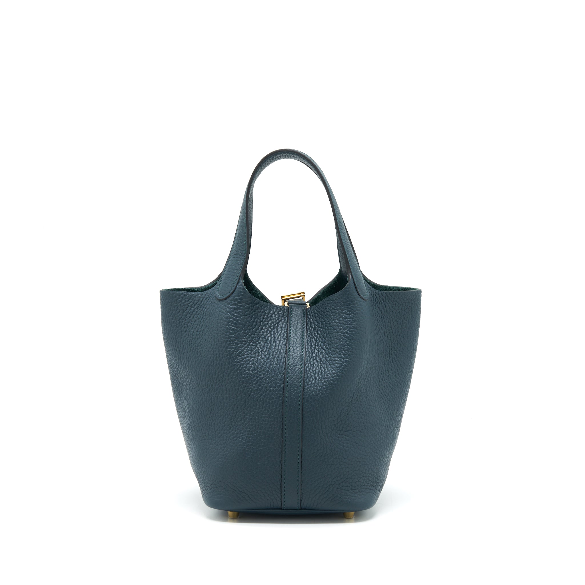 HERMES PICOTIN 18 LOCK BAG CLEMENCE 6O VERT CYPRESS GHW