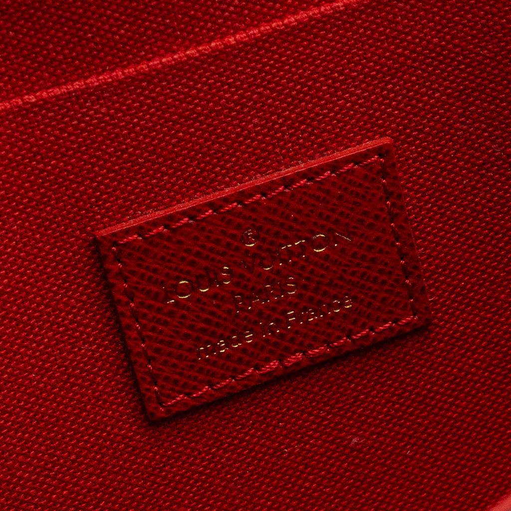 LOUIS VUITTON FELICIE  POCHETTE DAMIER EBENE CANVAS GHW