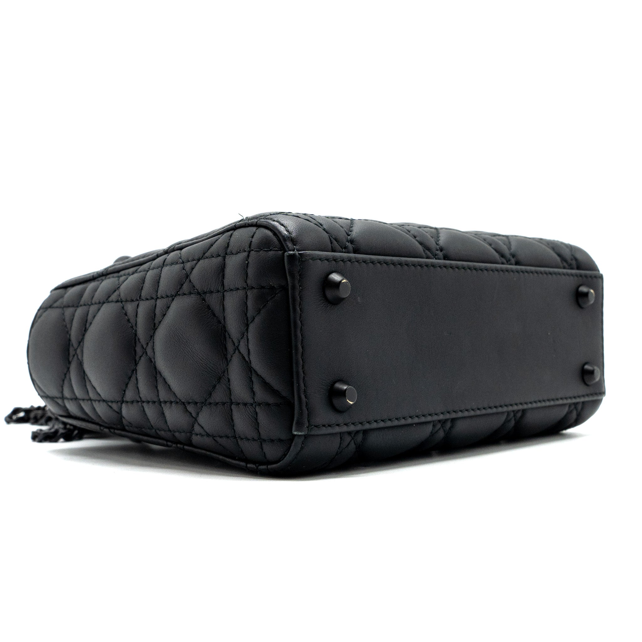 DIOR MINI LADY DIOR CALFSKIN SO BLACK